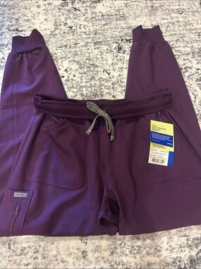 Landau purple scrub joggers